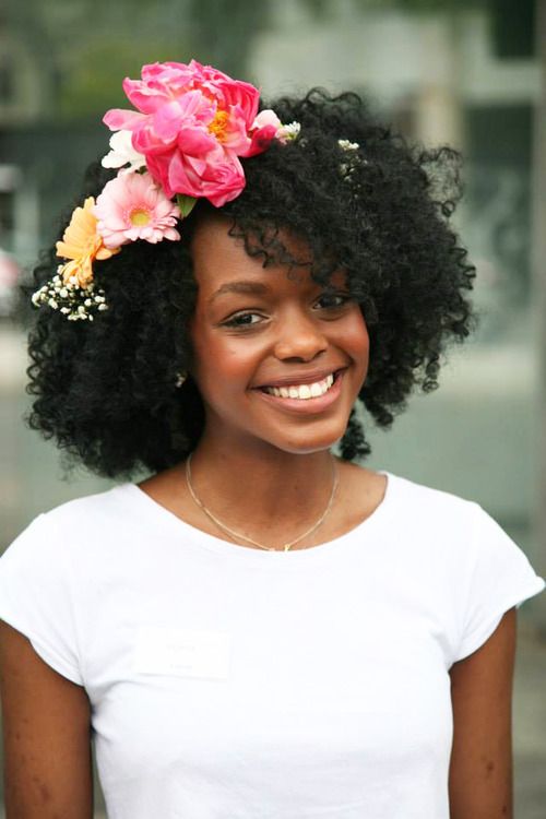 Image of Accessorized curls curly hair