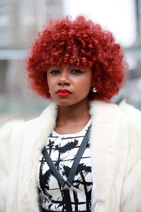 Natural Hairstyles Dyed Red