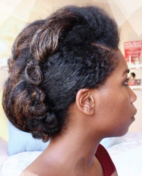 pompadour natural hairstyle for women