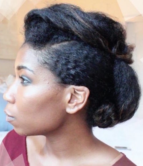 pompadour natural hairstyle for women